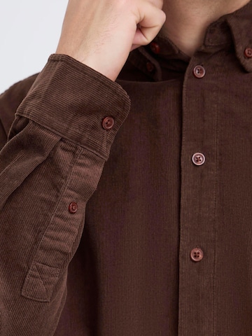 BLEND Regular fit Overhemd ' BHDEMIR ' in Bruin