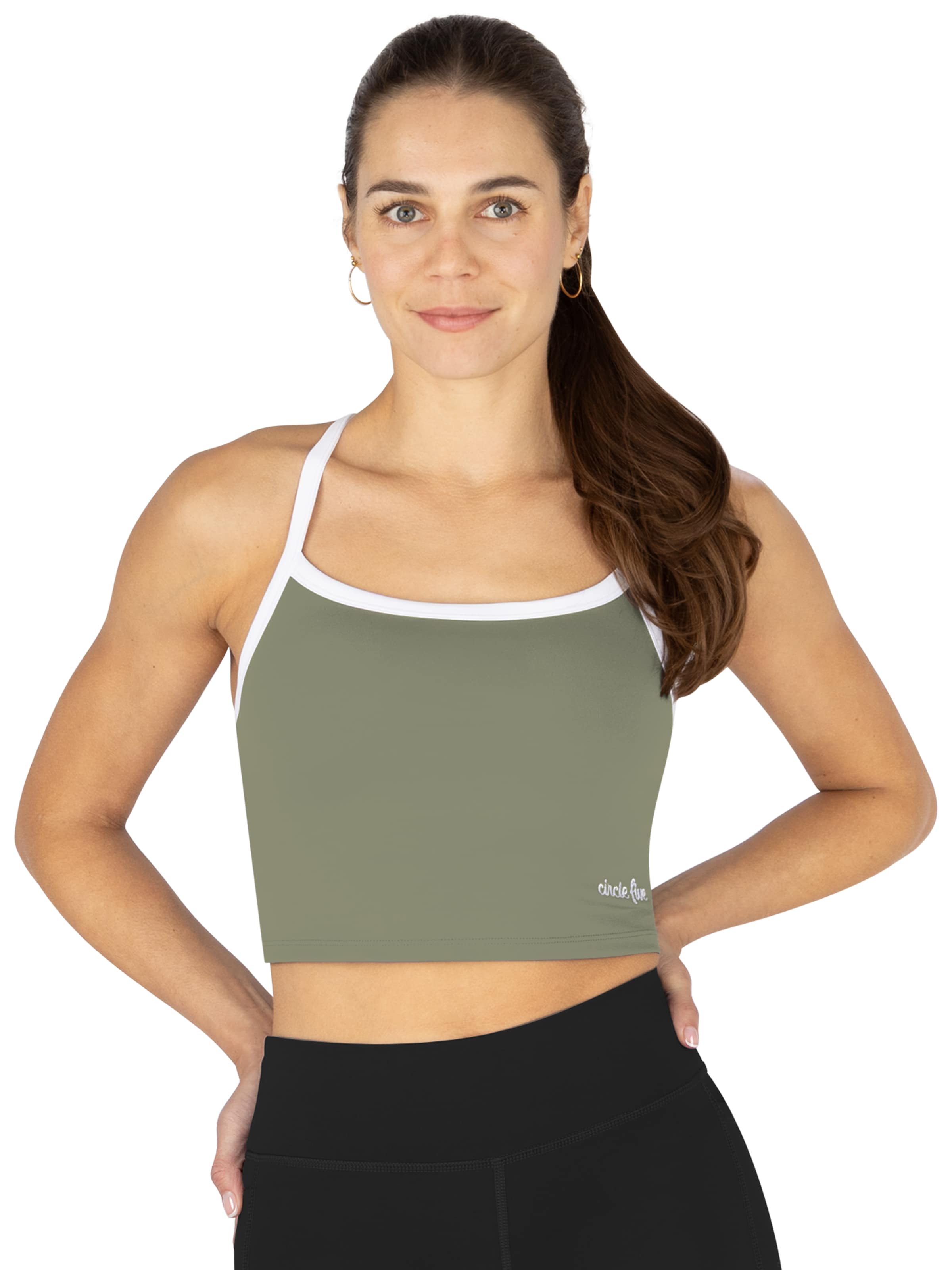 Circle Five Sporttop 'Sporttop mit integrierten Cups'‌‌‌‌‌‌‌‌ in Grün: Vorderseite