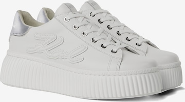Karl Lagerfeld - Sapatilhas baixas em branco: frente