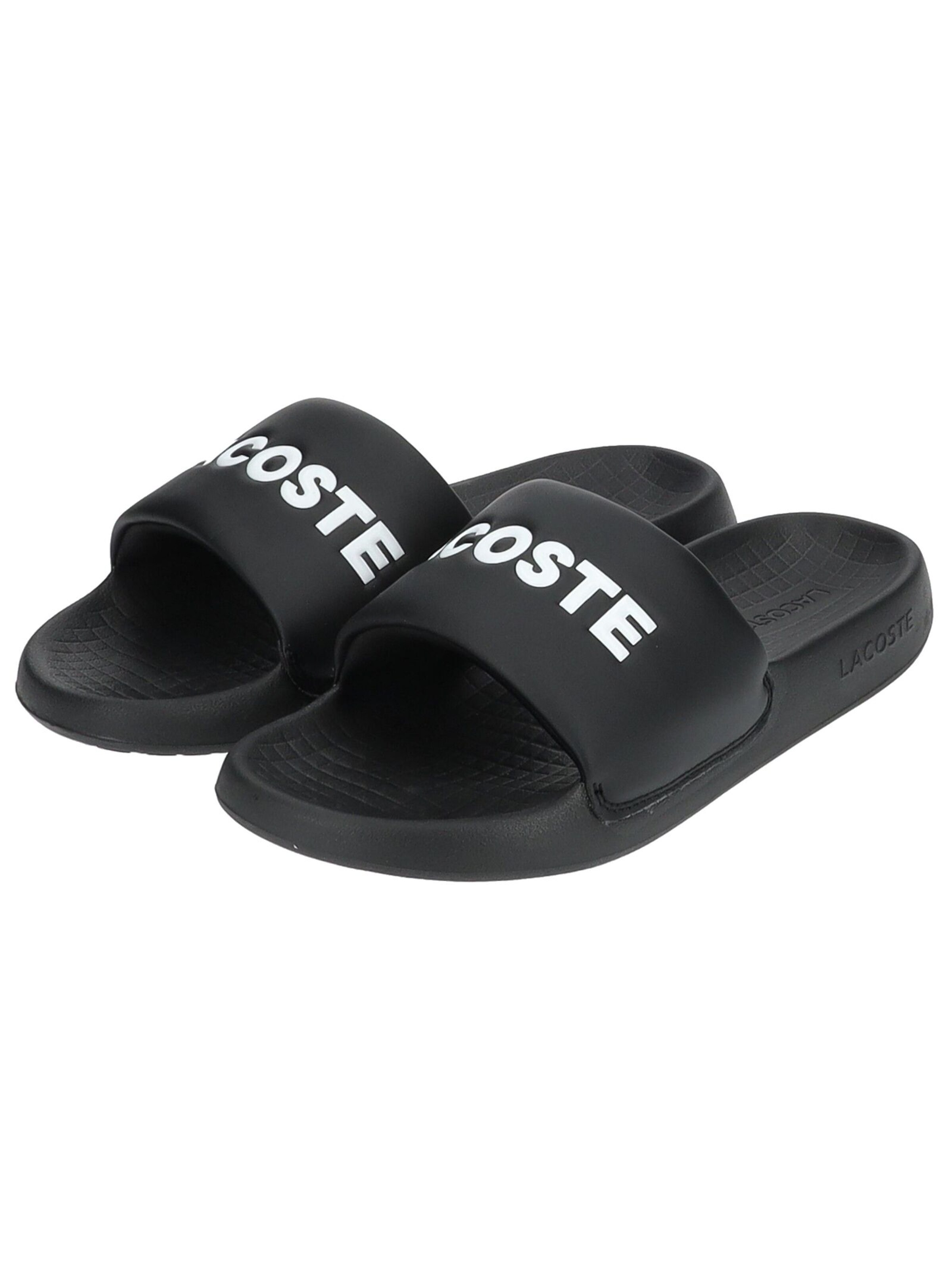 Claquettes Tongs LACOSTE en Noir ABOUT YOU