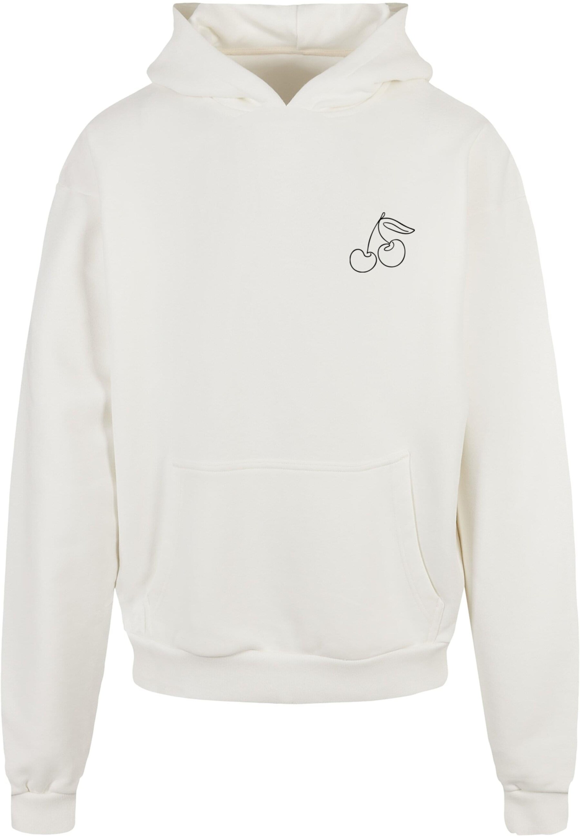 Merchcode Sweatshirt 'Cherry' in Wit: voorkant