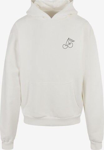 Merchcode Sweatshirt 'Cherry' in White: front