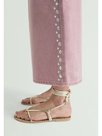 Scalpers Wide Leg Farkut värissä vaaleanpunainen