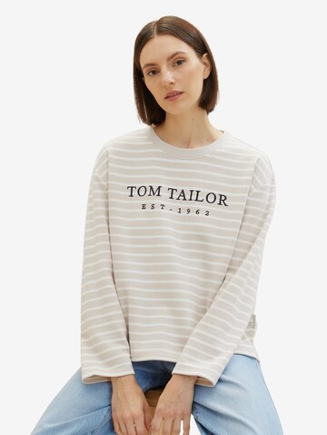 TOM TAILOR Sweatshirt i grå