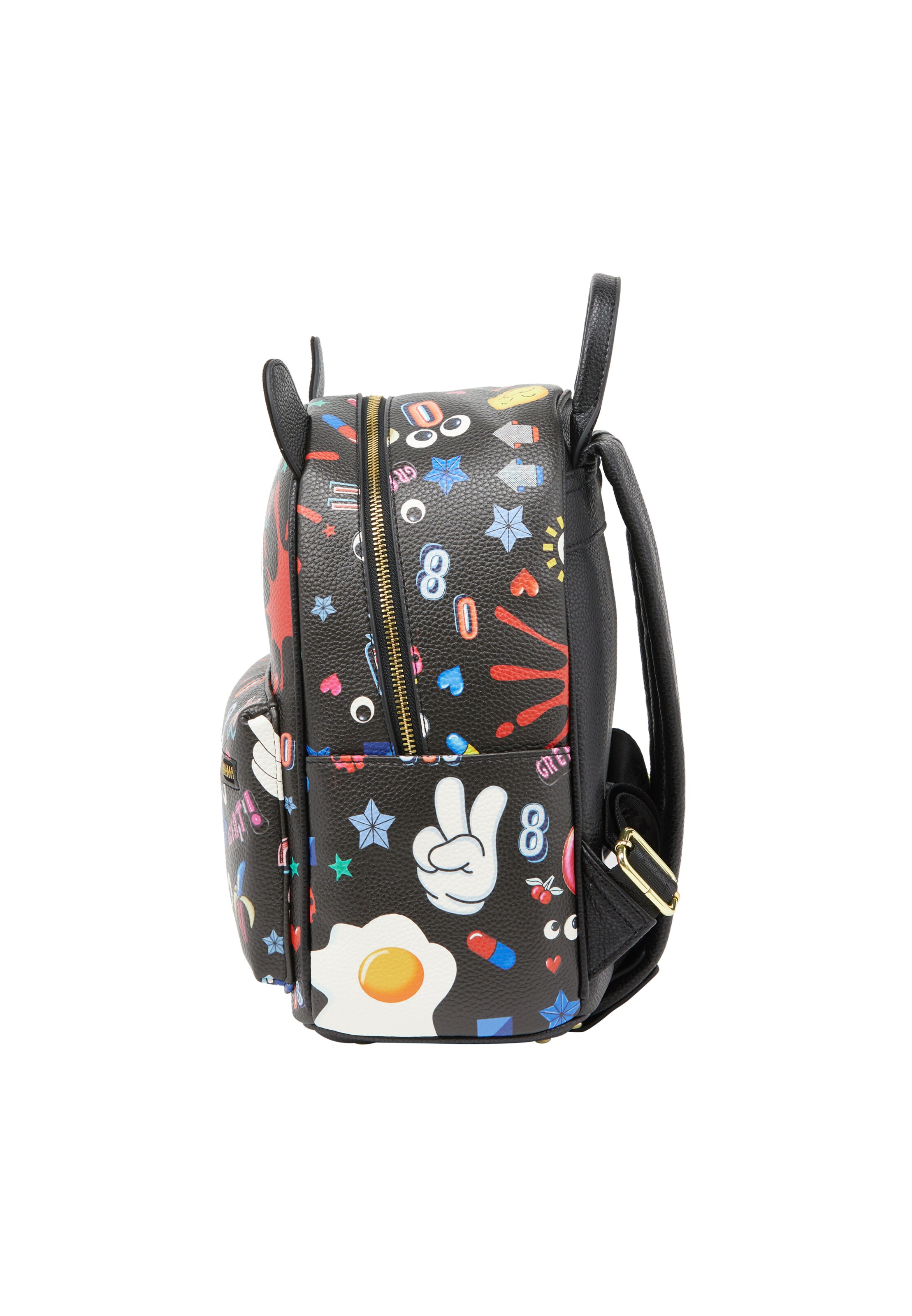MYMO Rucksack 'Pop Eyetheme' in Schwarz