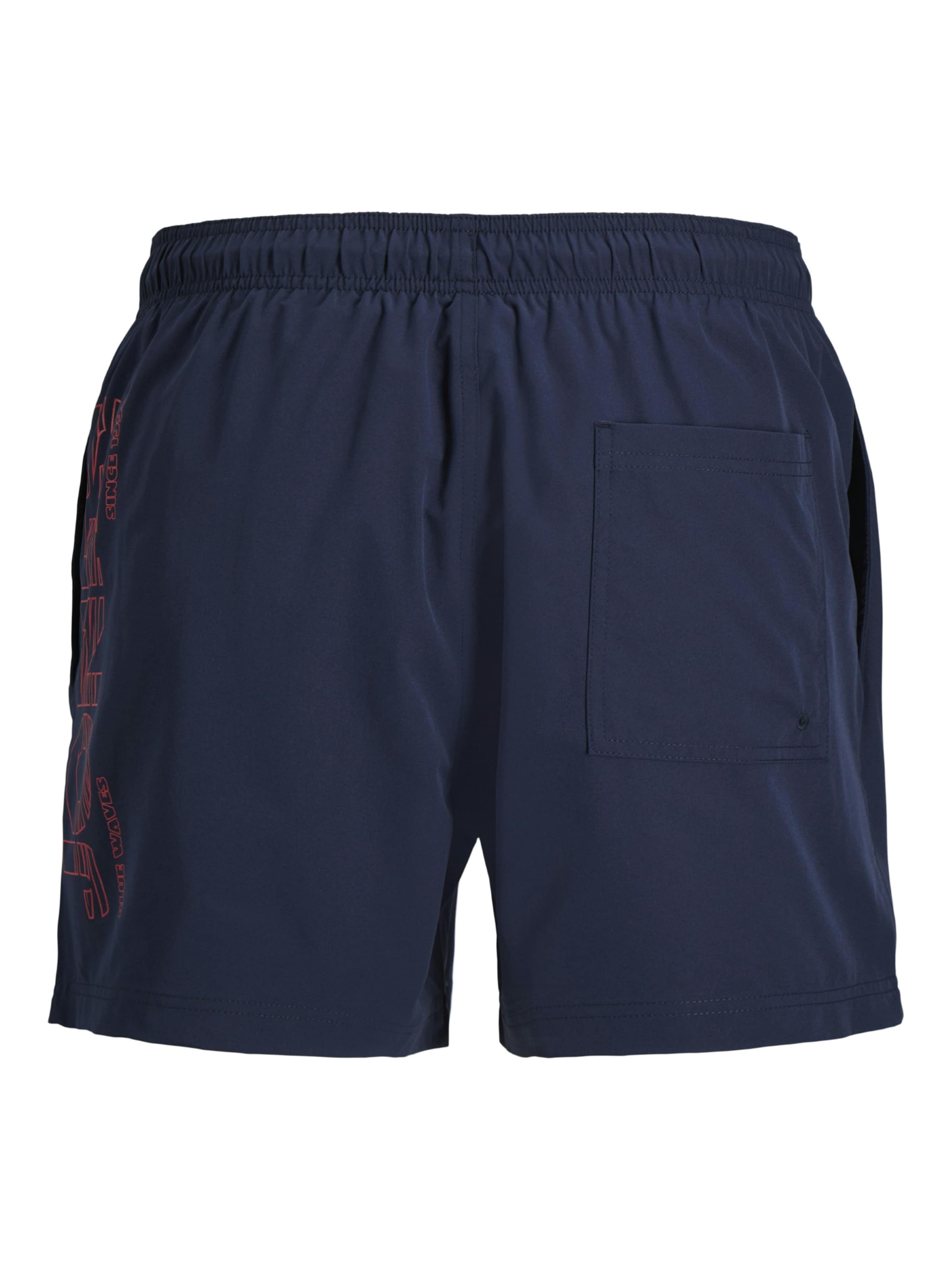 JACK & JONES Swimming shorts 'Jack & Jones Heren Zwemshort JPSTMAUI WAVE Logo Effen' in Blue