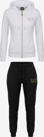 EA7 Emporio Armani Slimfit Sportbyxa '8NTV51 TJ9RZ' i vit: framsida
