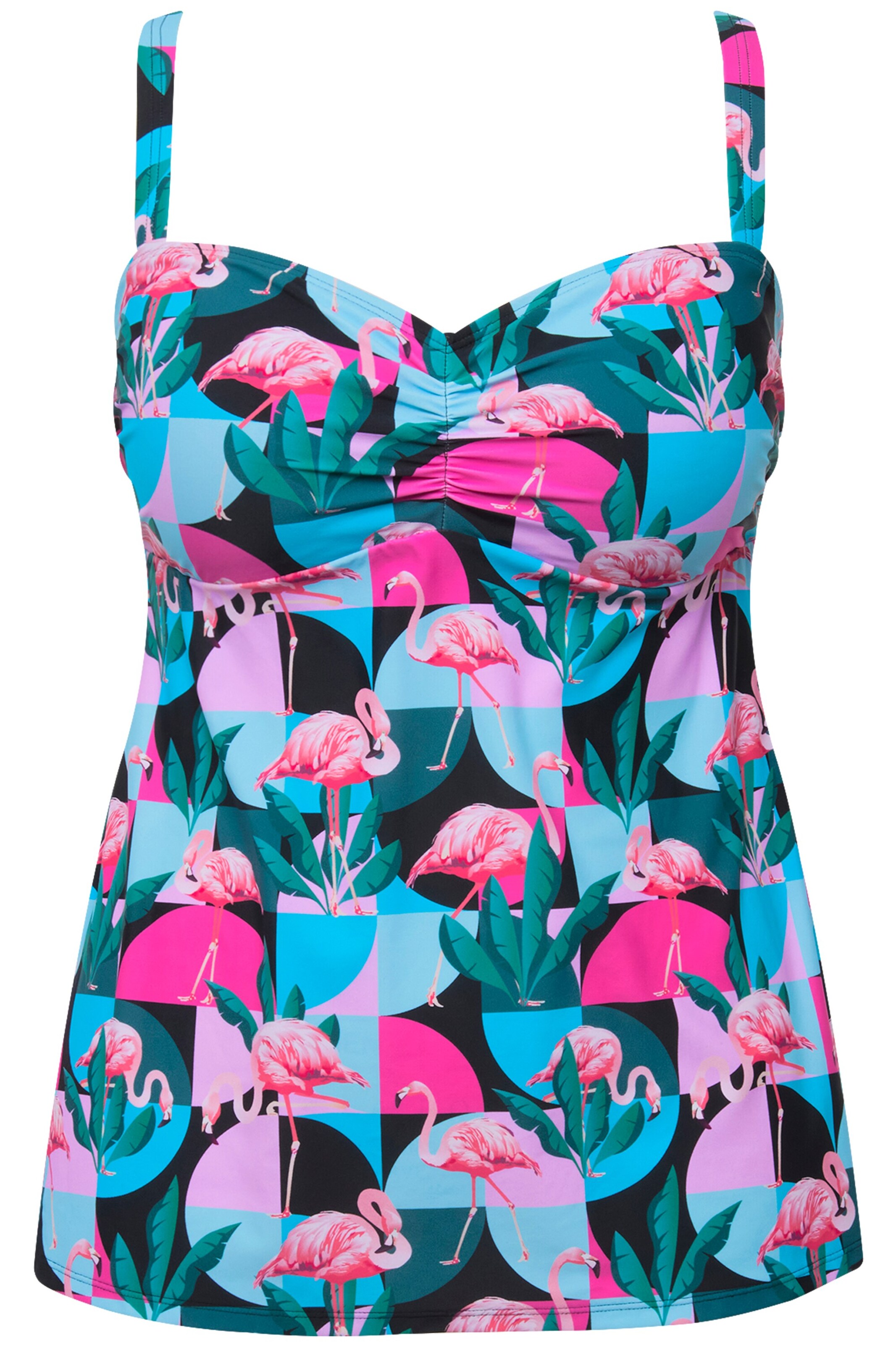 Ulla Popken Tankinitop in Gemengde kleuren: voorkant