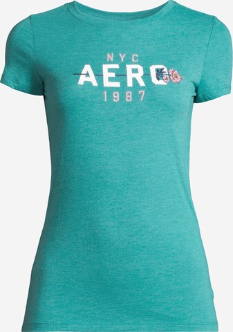 AÉROPOSTALE Shirt in Green: front