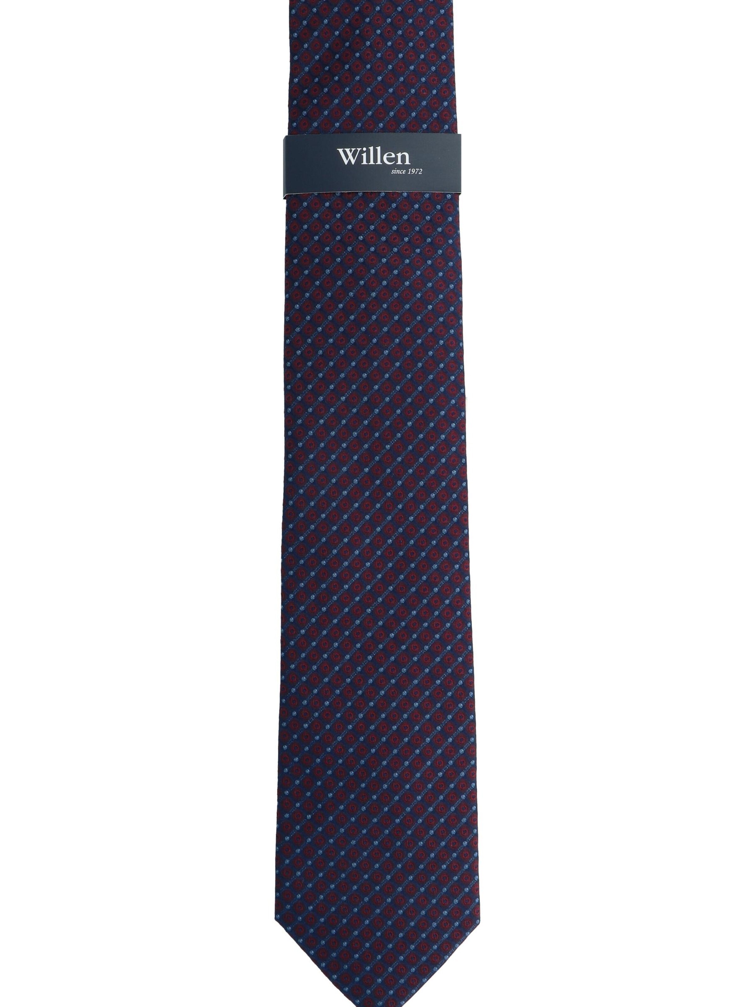 WILLEN Krawatte 'Kleinmuster Marine'‌‌‌‌‌‌‌‌‌ in One Size in bordeaux, Produktansicht