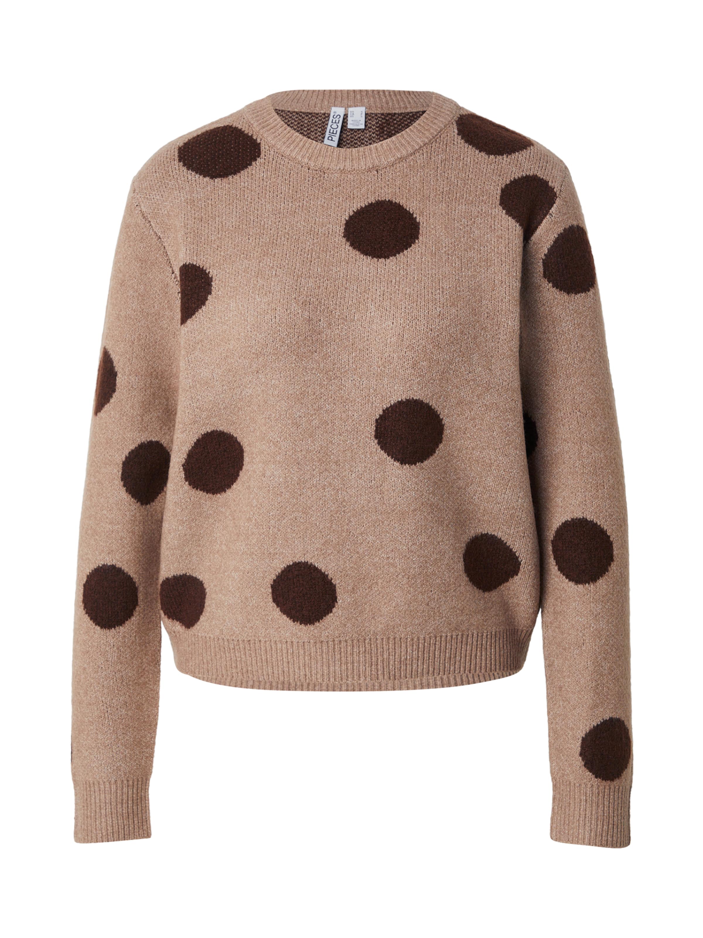 PIECES Pullover 'PCOSLA' in Braun: Vorderseite