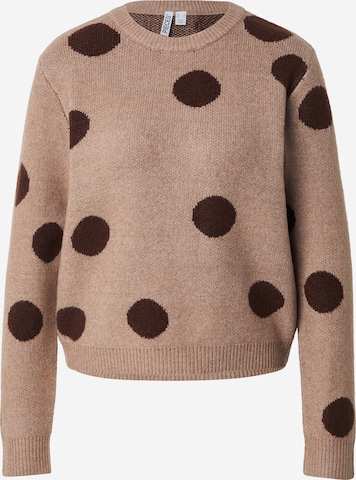 PIECES Sveter 'PCOSLA' - Hnedá: predná strana