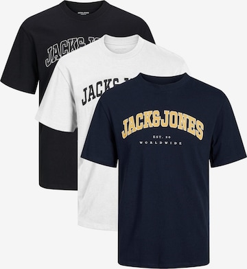 JACK & JONES Shirt 'Caleb Varsity' in Blau: Vorderseite
