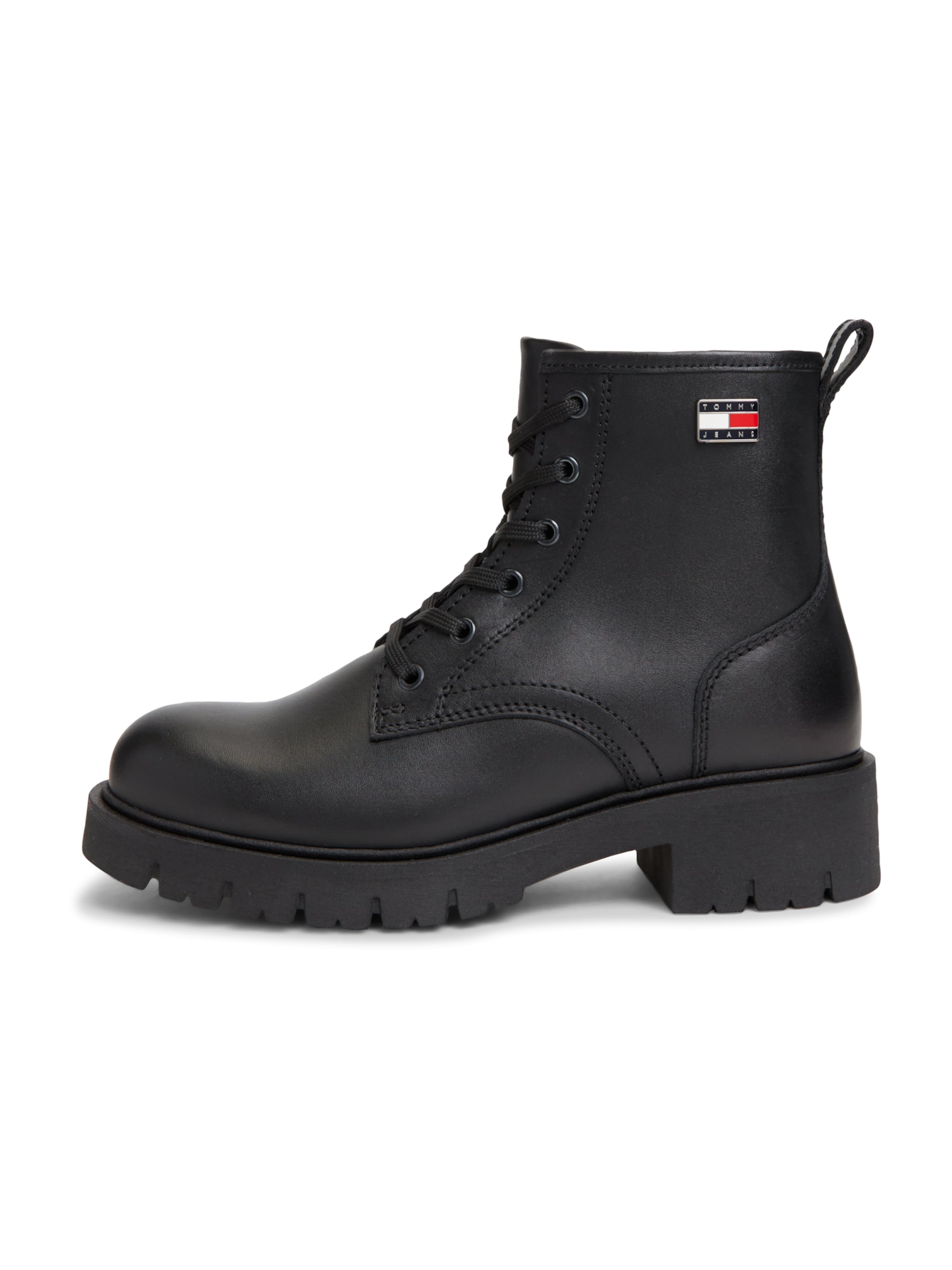 Tommy Jeans Botki sznurowane w kolorze czarny: przód