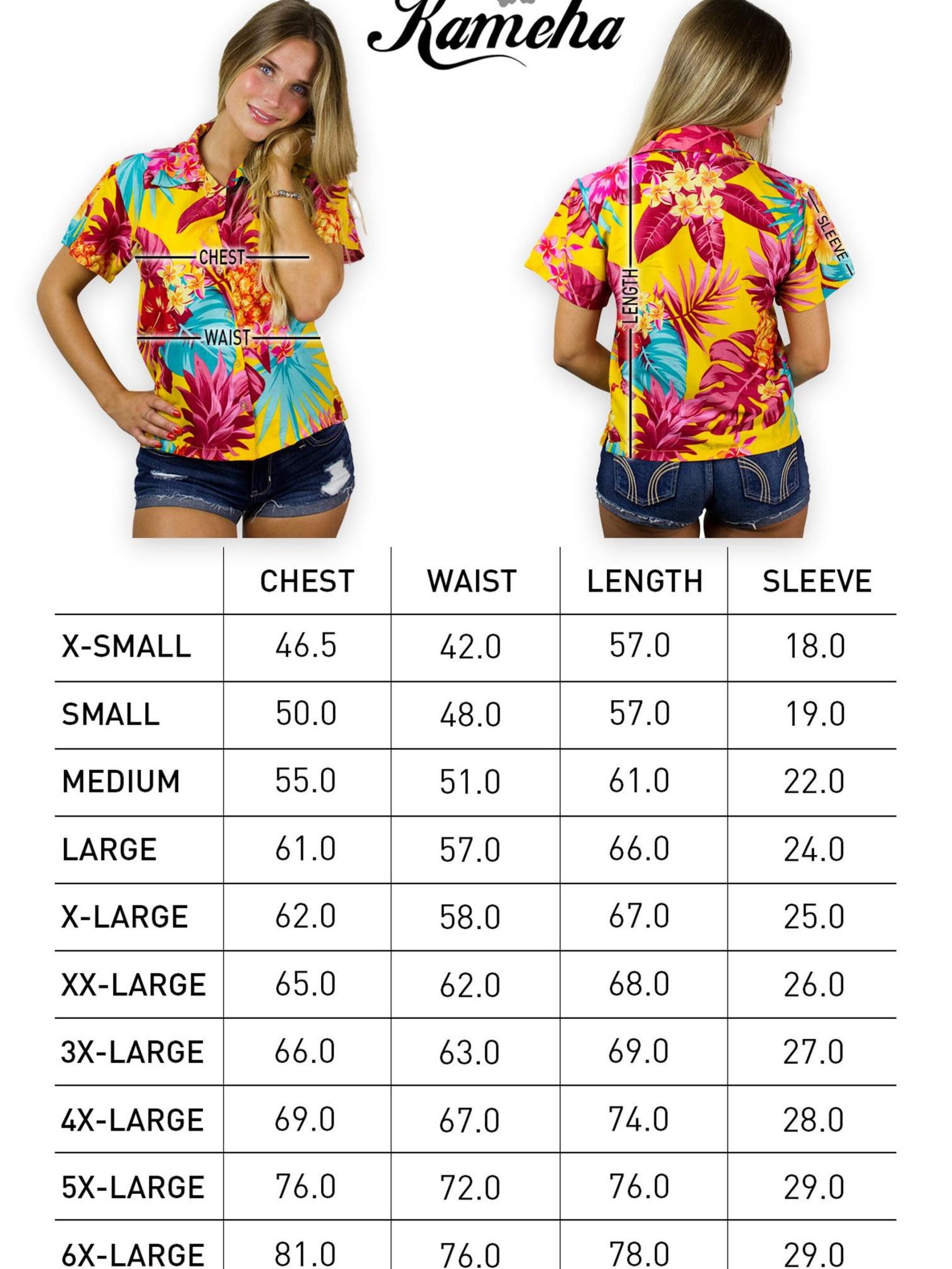 King Kameha Blouse 'Pineapple' in Yellow