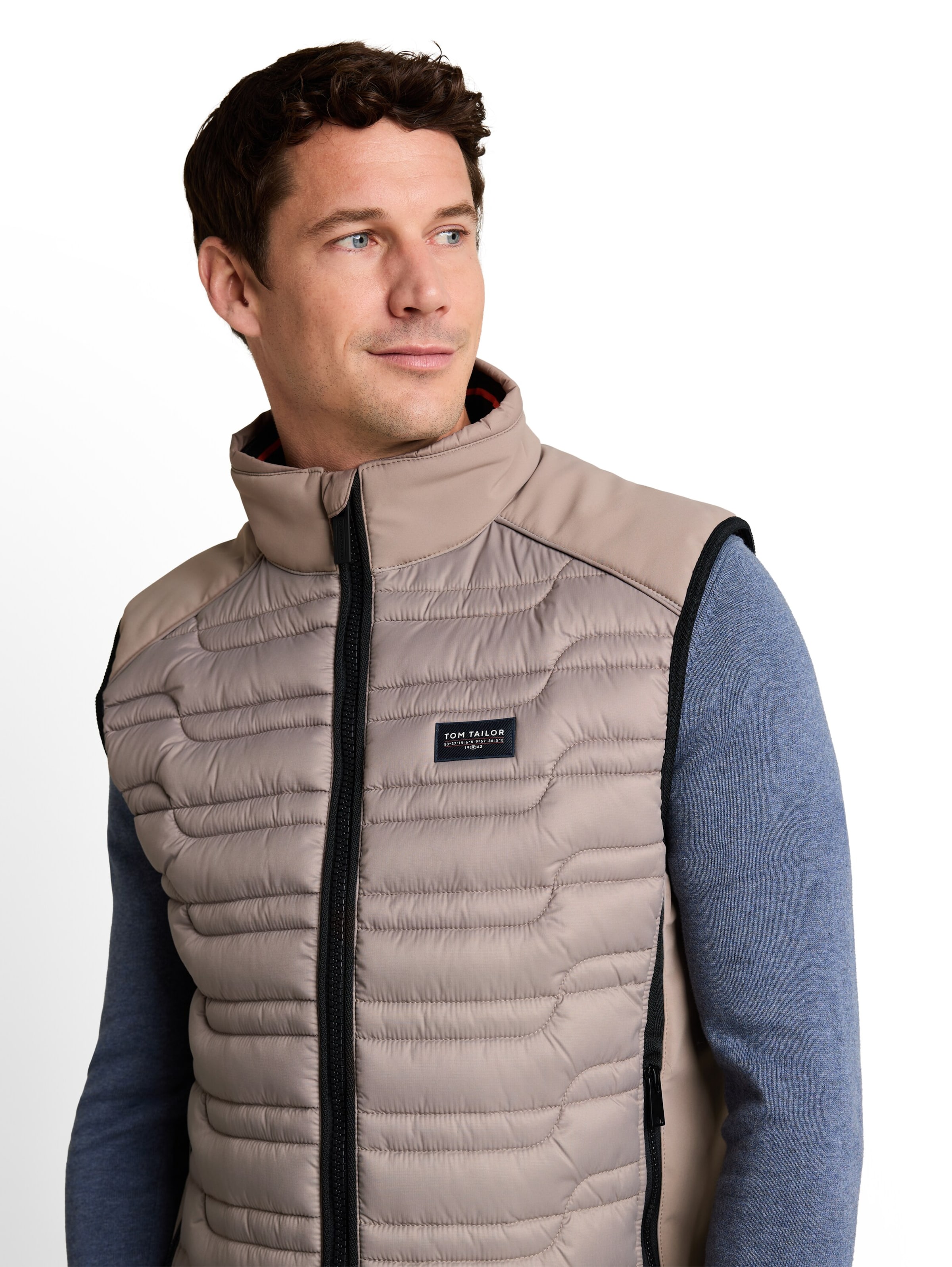 TOM TAILOR Weste in Beige