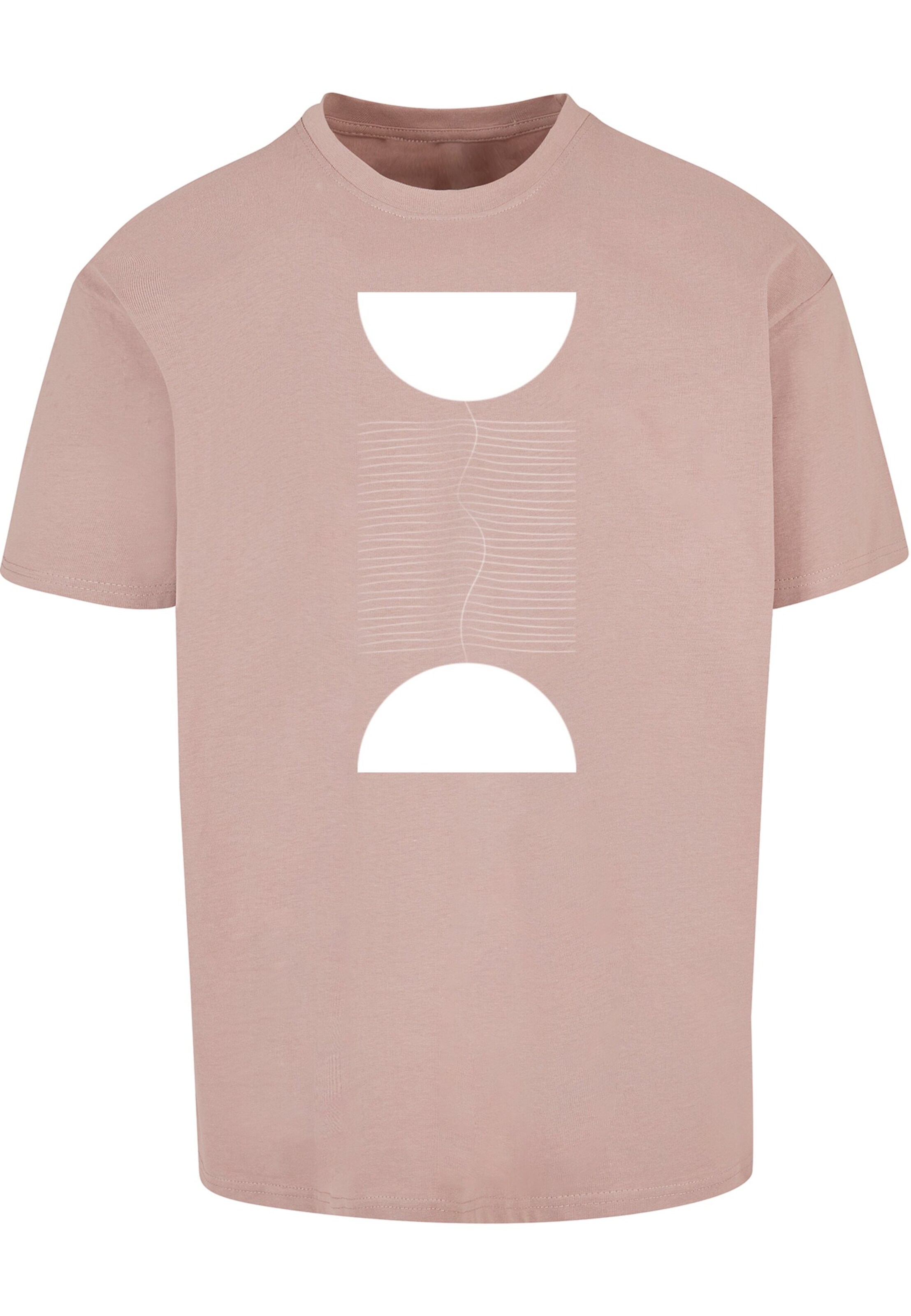 Merchcode Shirt 'Abstract Lines' in Roze: voorkant