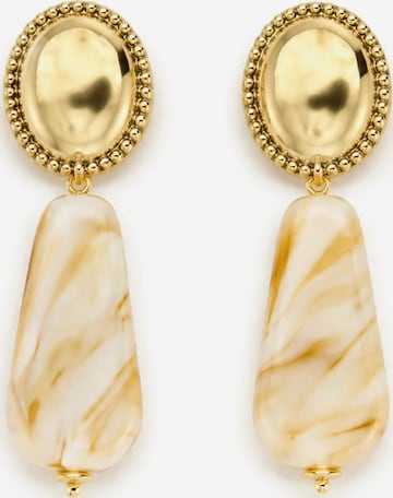 Boucles d'oreilles 'Marmo' ETNÉE en or : devant