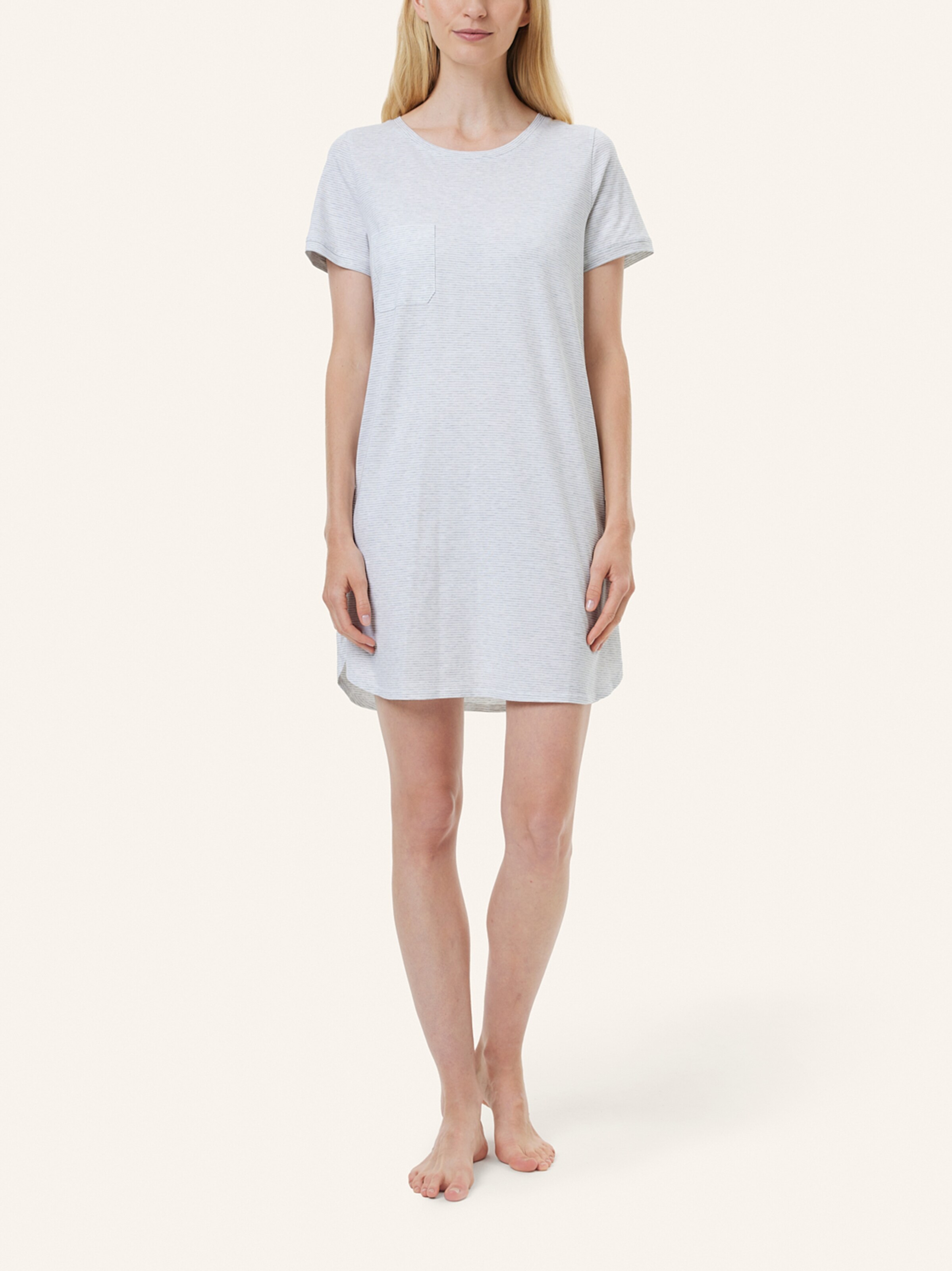 Yellamaris Nachthemd ' Basic ' in Grau: Vorderseite