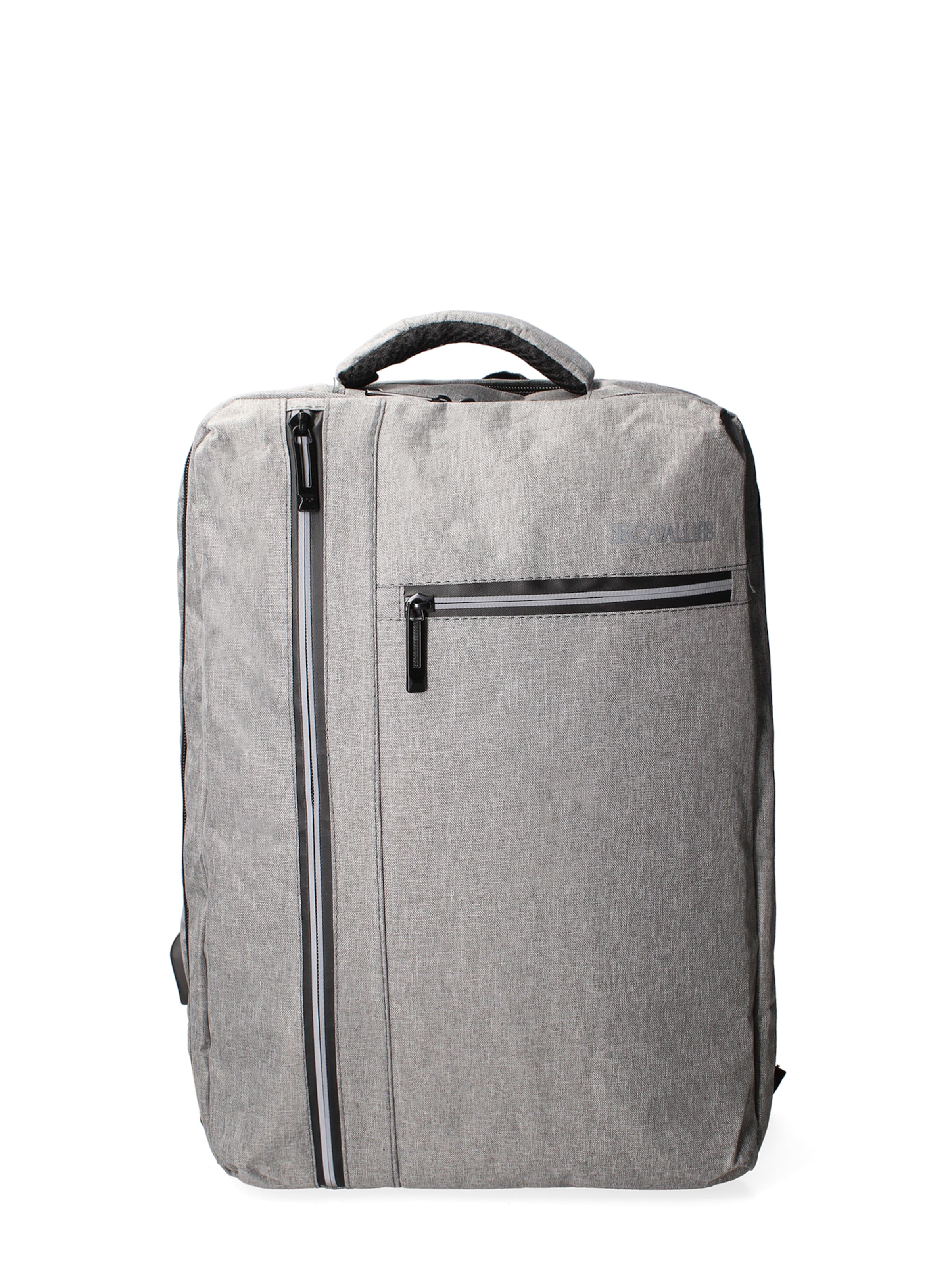 Zaino 'Zaino Unisex Nylon 100% con Zip e Tasche Multifunzionali - B Cavalli' di B. Cavalli in grigio: frontale