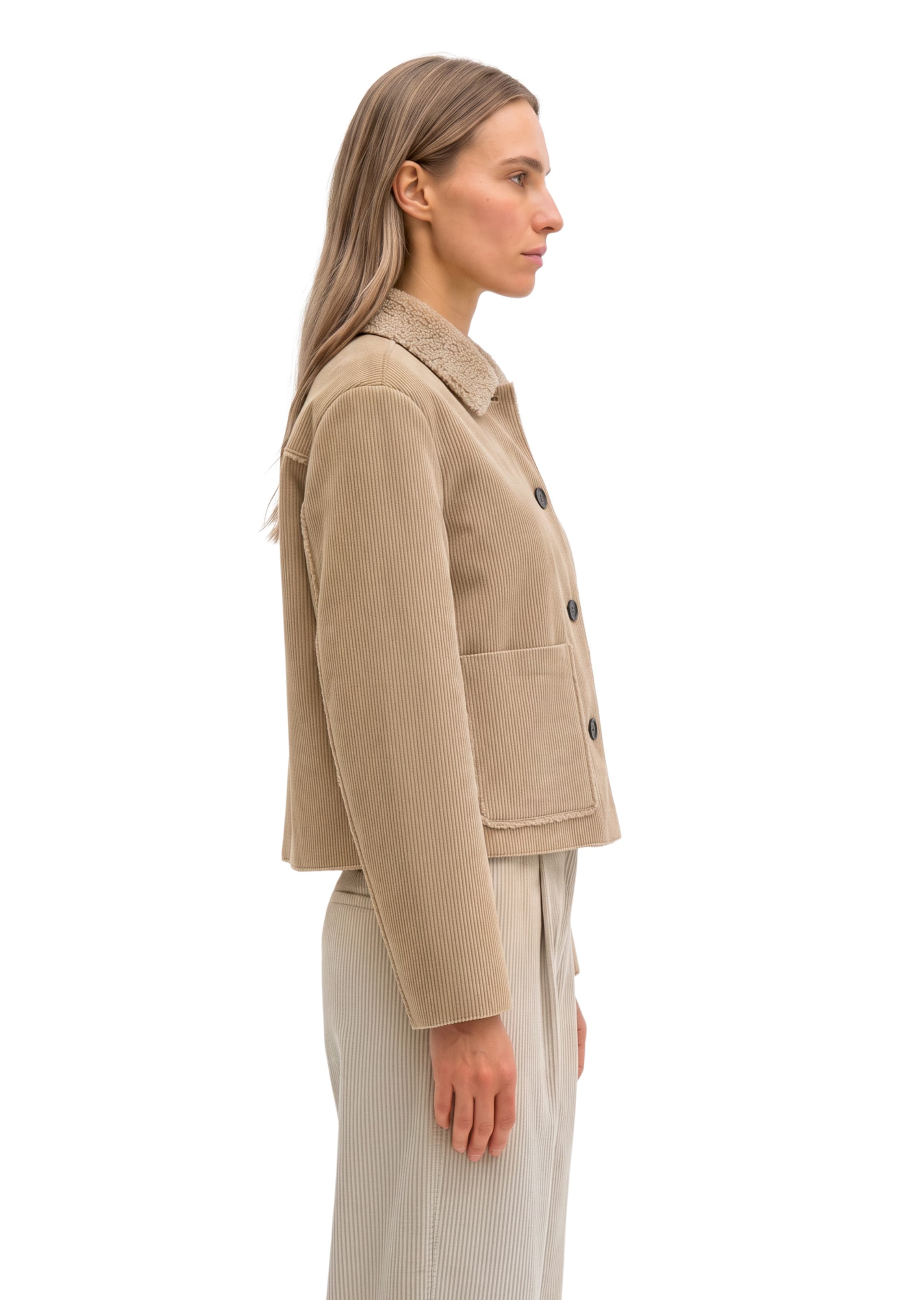 Marc O'Polo Tussenjas in Beige: zijkant