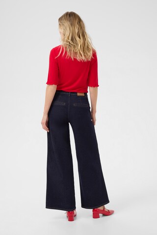 Cream Wide Leg Jeans 'Visti' i blå