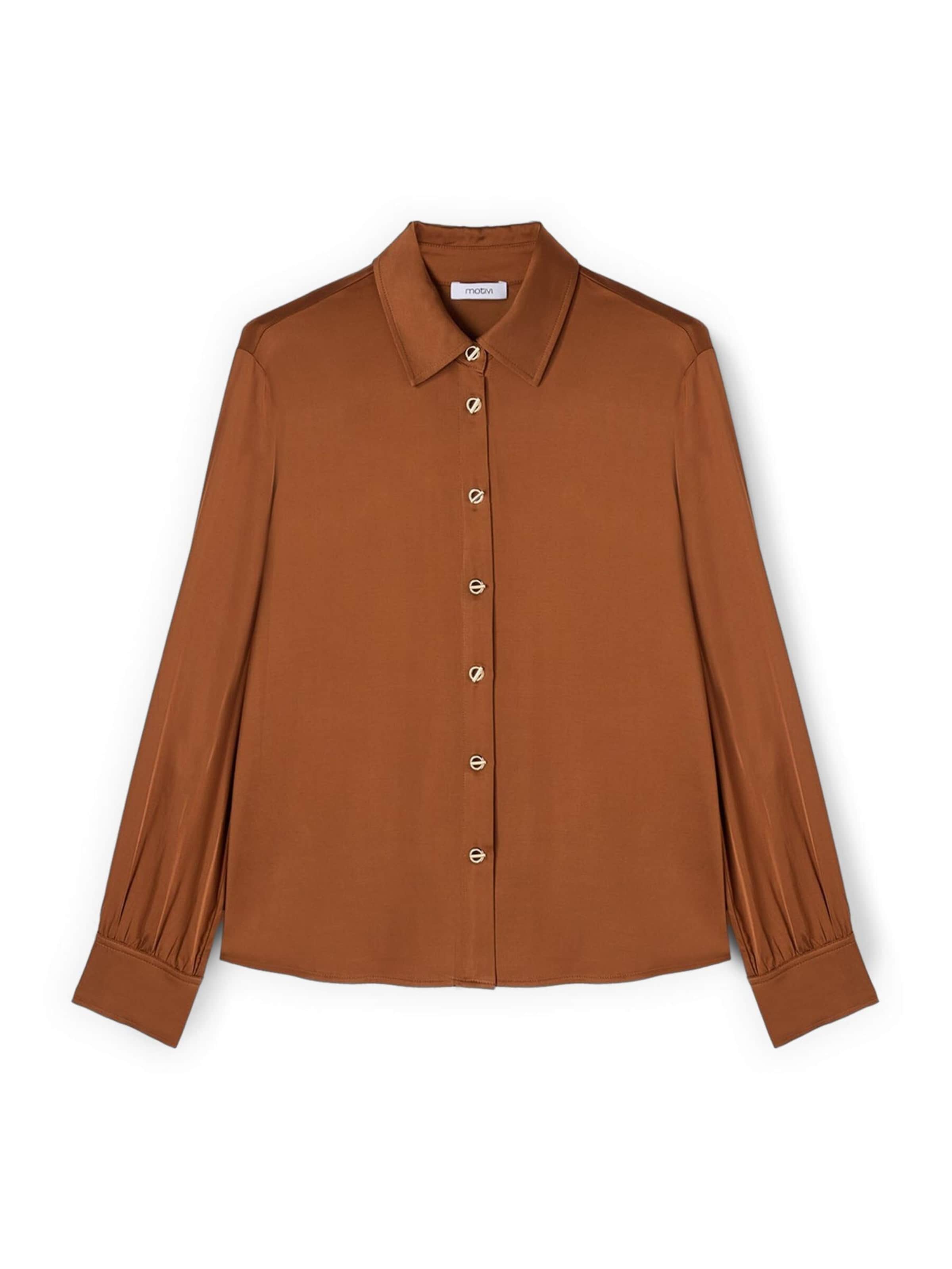 MOTIVI Blouse in Brown: front