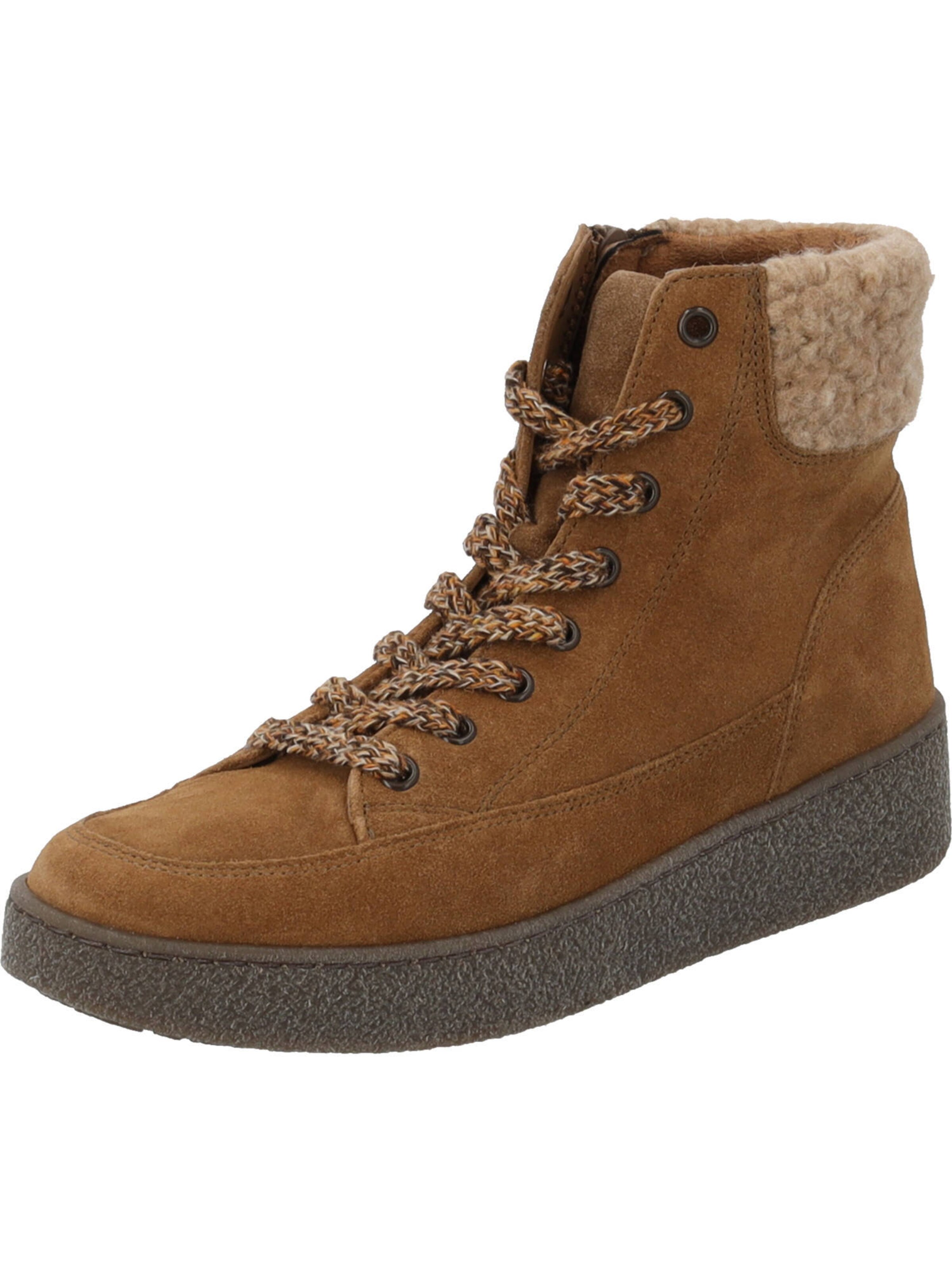 GABOR Lace-Up Ankle Boots in Brown: front