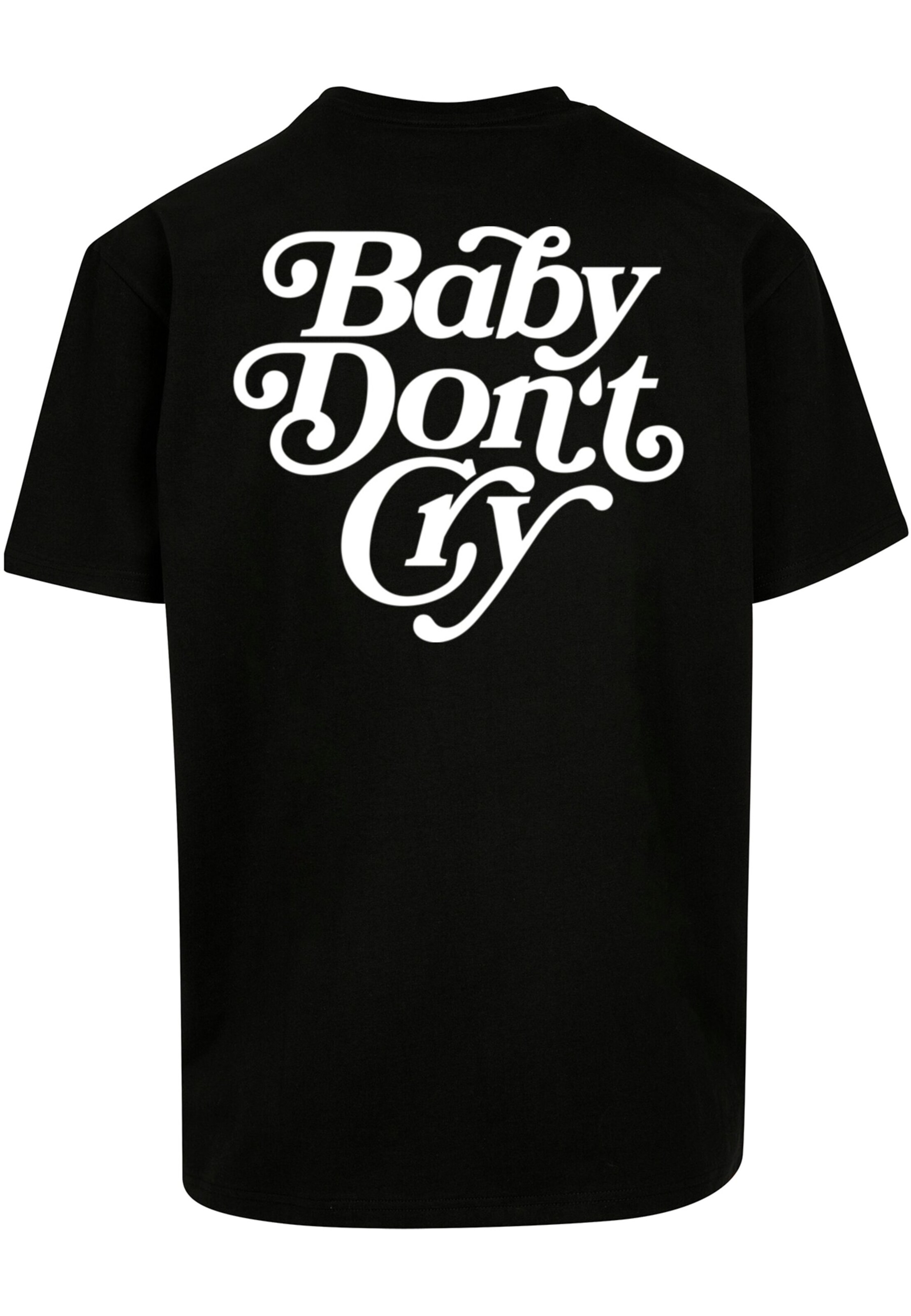 MT Upscale Tričko 'Baby Don´t Cry' – černá