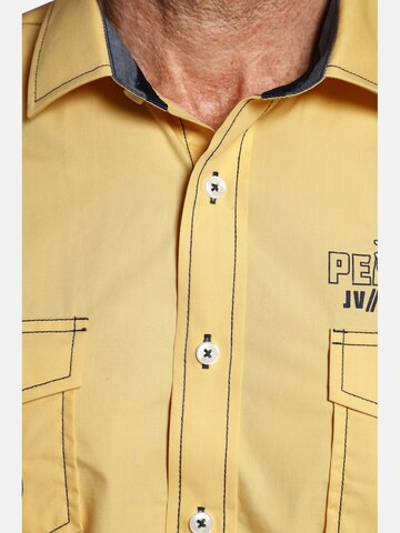 Jan Vanderstorm Comfort fit Overhemd ' Yrjan ' in Geel