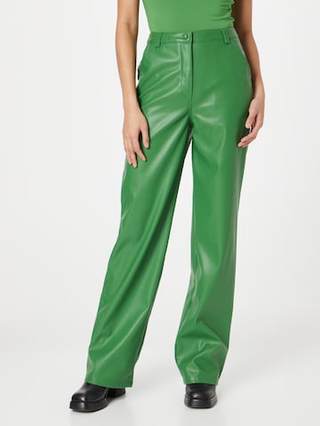 Misspap Wide leg Trousers in Green: front
