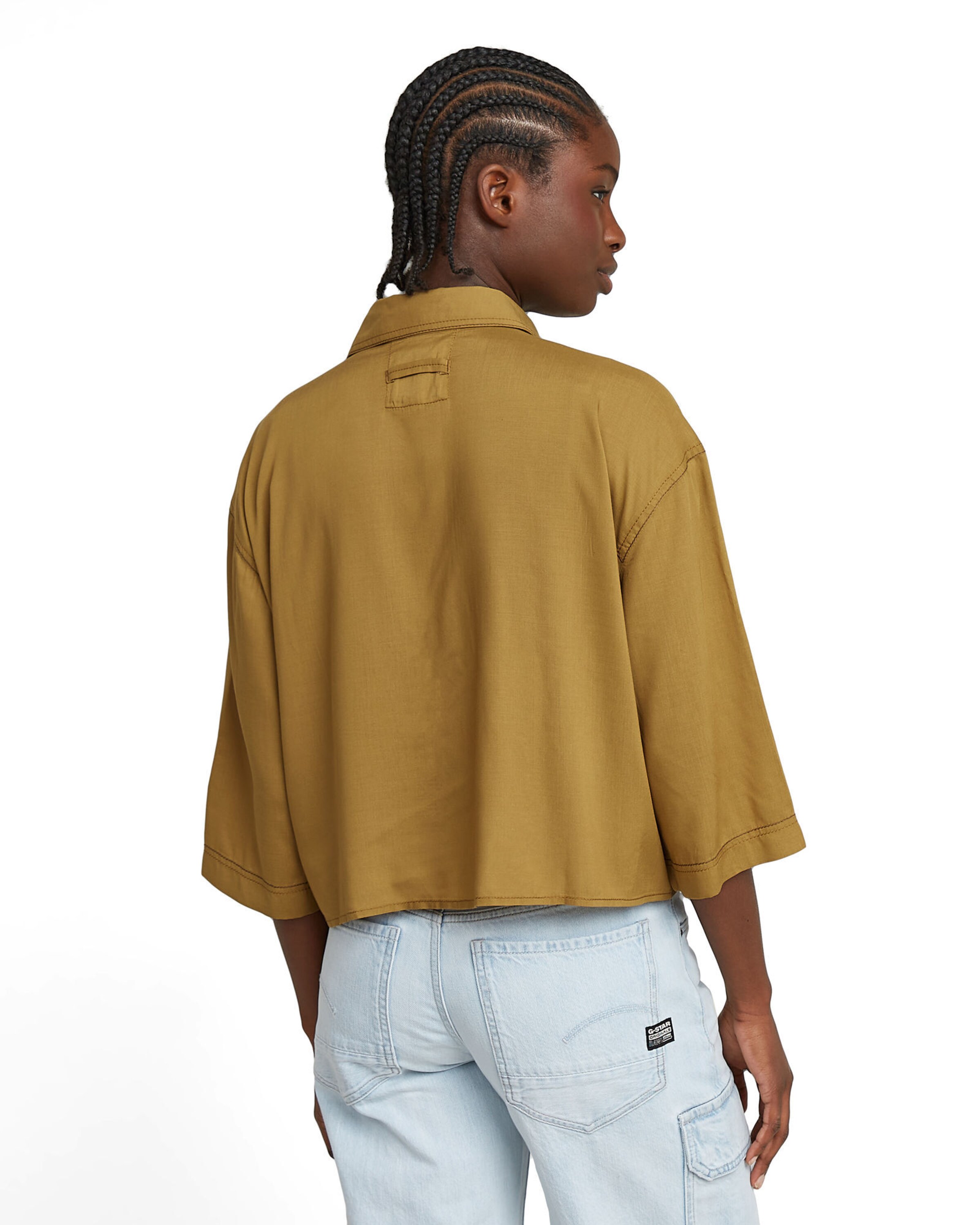 G-STAR Button Up Shirt 'Boxy' in Gelb