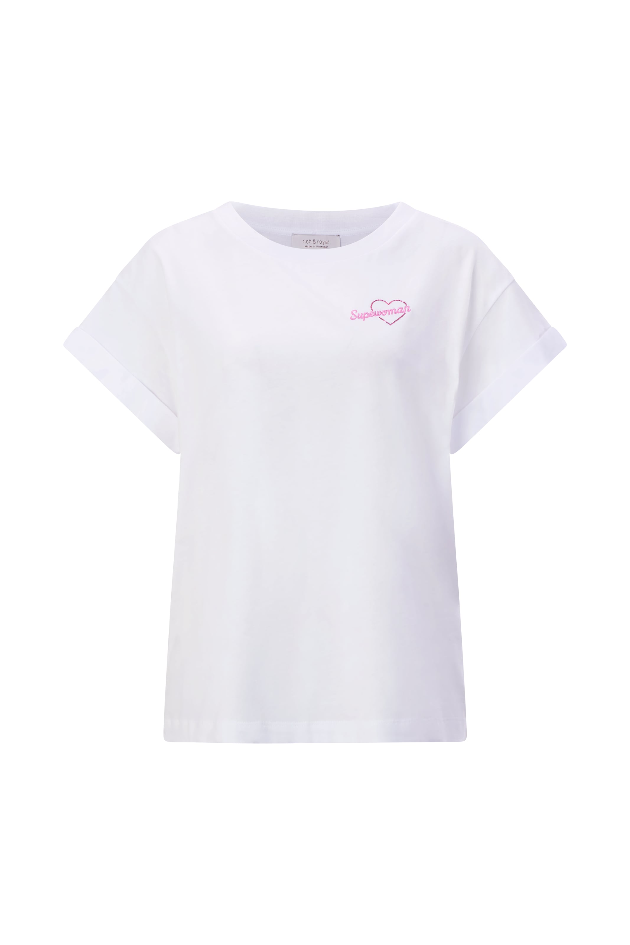 T-shirt Rich & Royal en blanc : devant