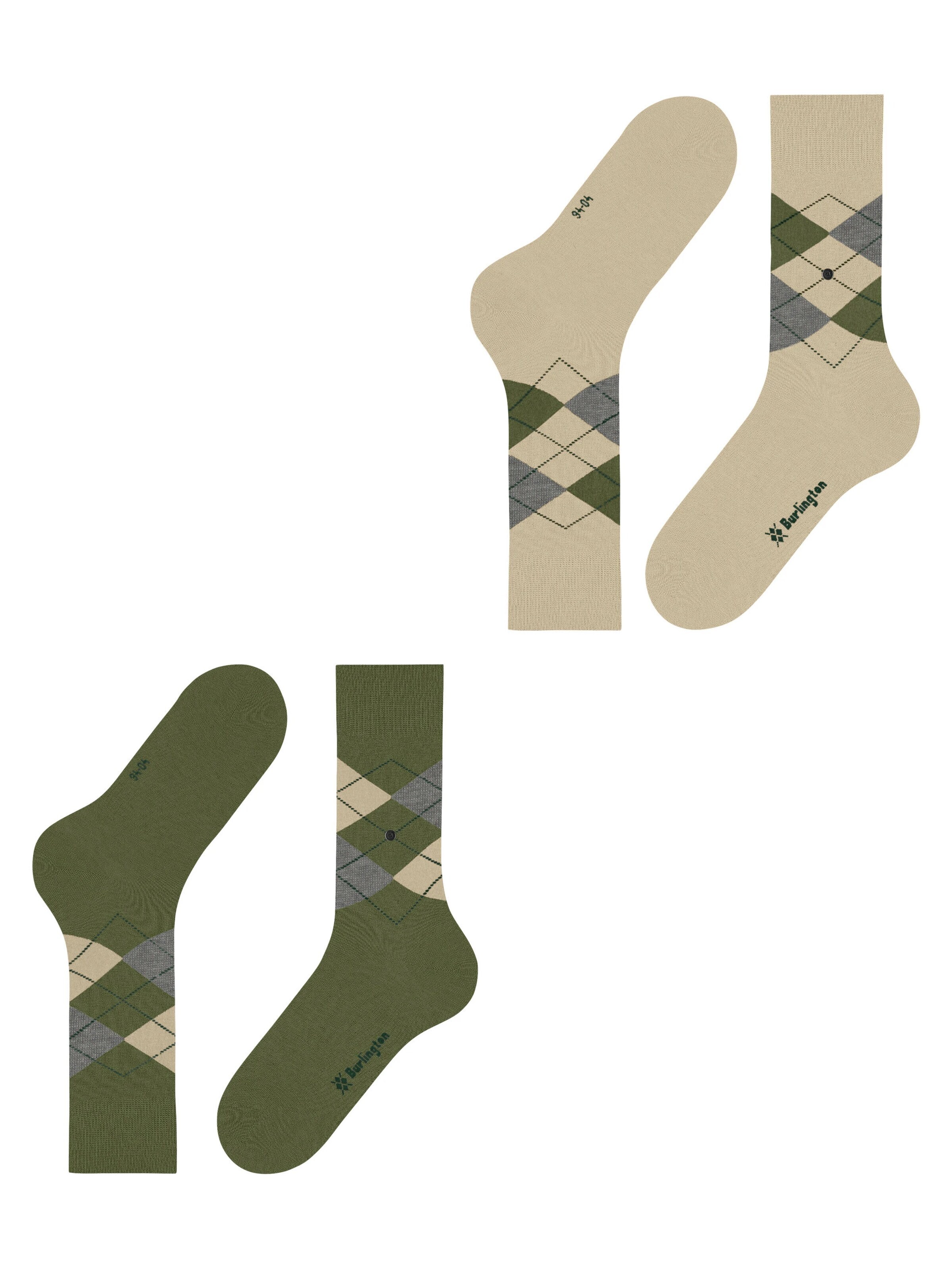 BURLINGTON Socks 'Everyday Argyle' in Green