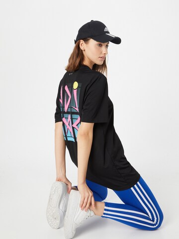 juoda ADIDAS PERFORMANCE Sportiniai marškinėliai 'Court Graphic'