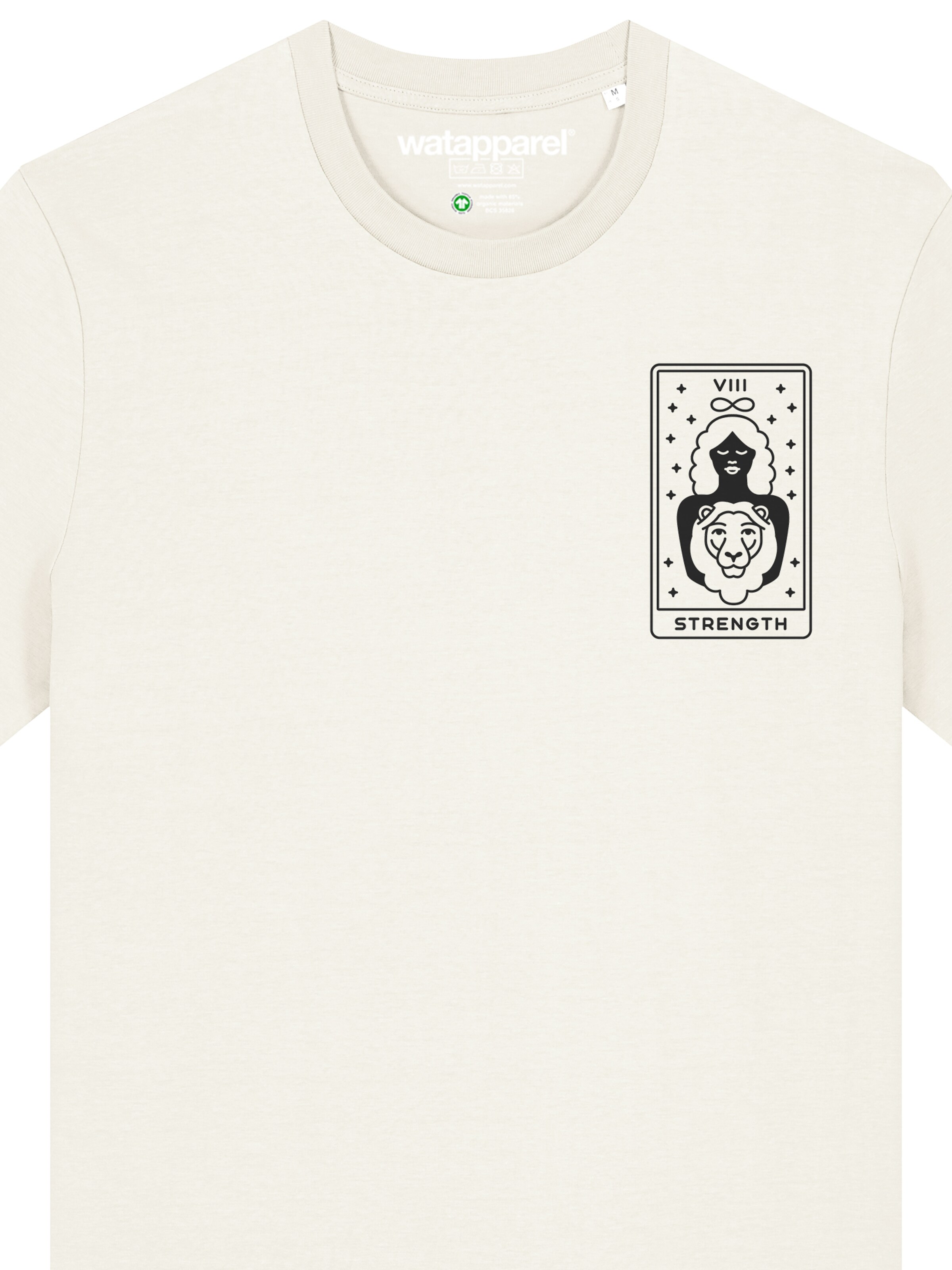 Maglietta 'Tarot Strength' di Watapparel in bianco