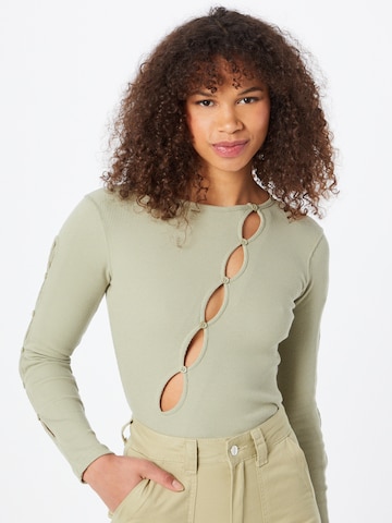 Nasty Gal Shirt in Groen: voorkant