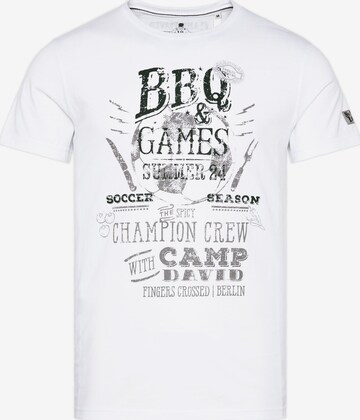 CAMP DAVID Shirt in White: front