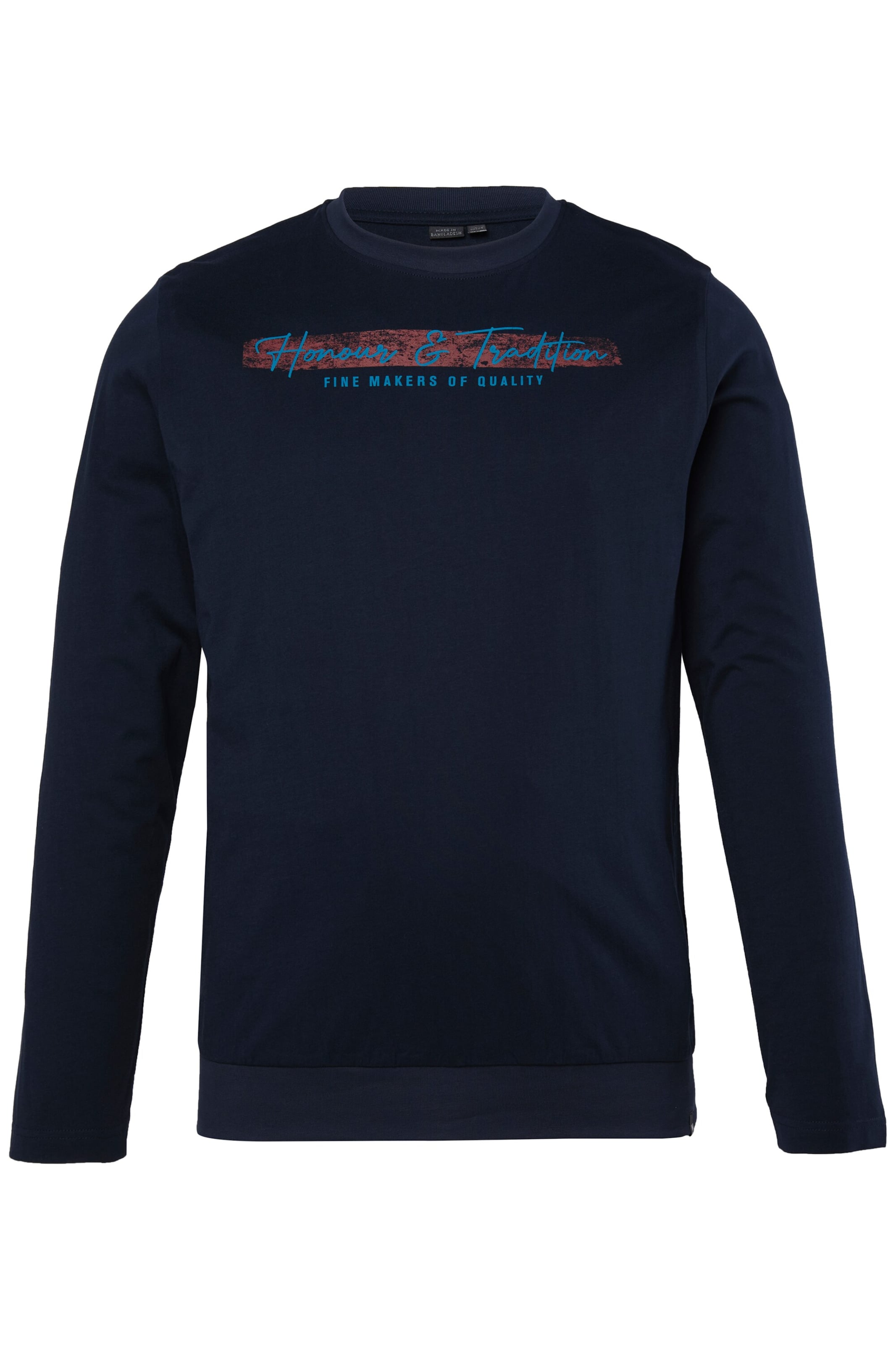Men Plus Sweatshirt in Blau: Vorderseite
