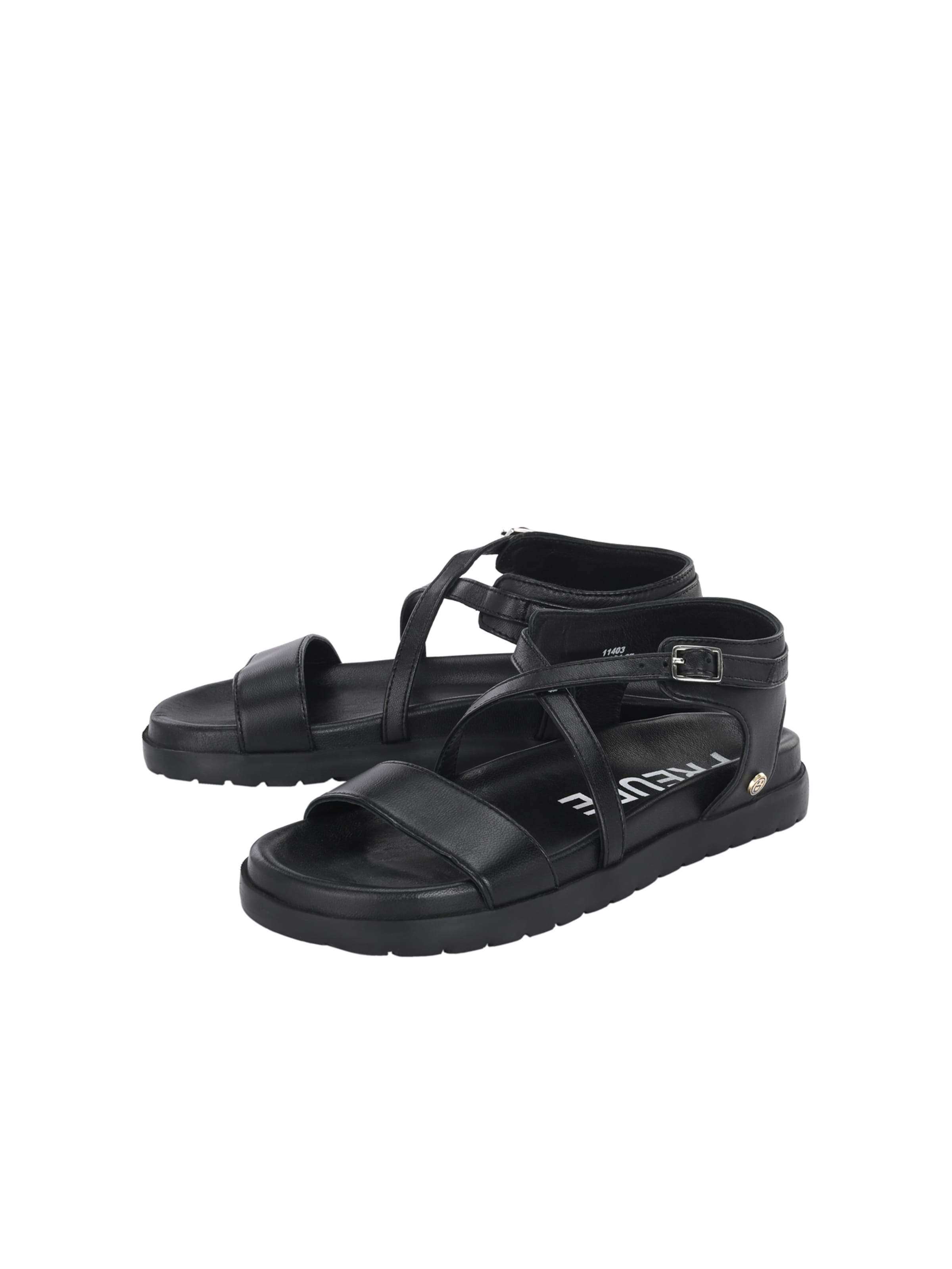 FREUDE Sandalen met riem 'AMELINE' in Zwart