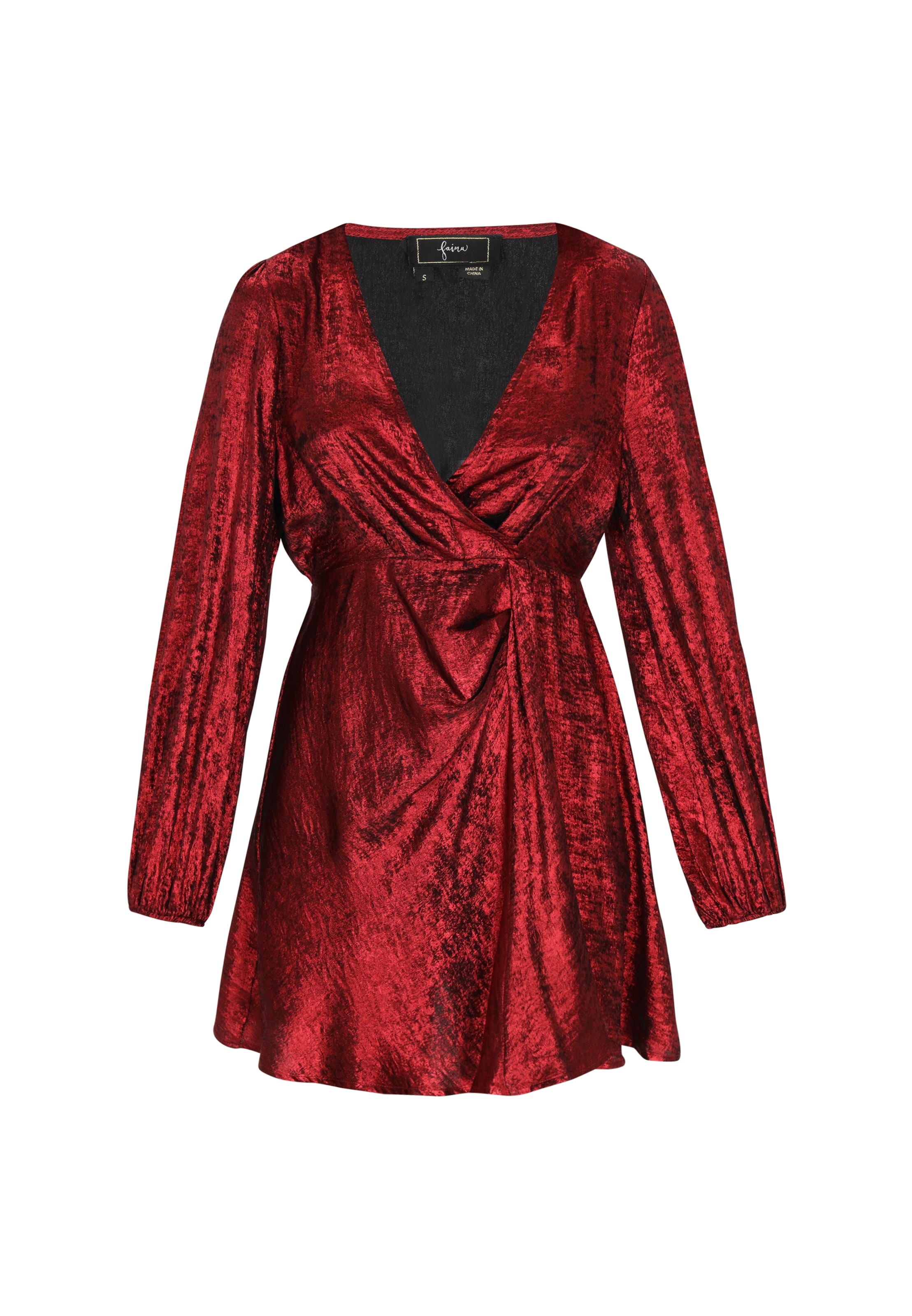 faina - Vestido de gala en rojo: frente