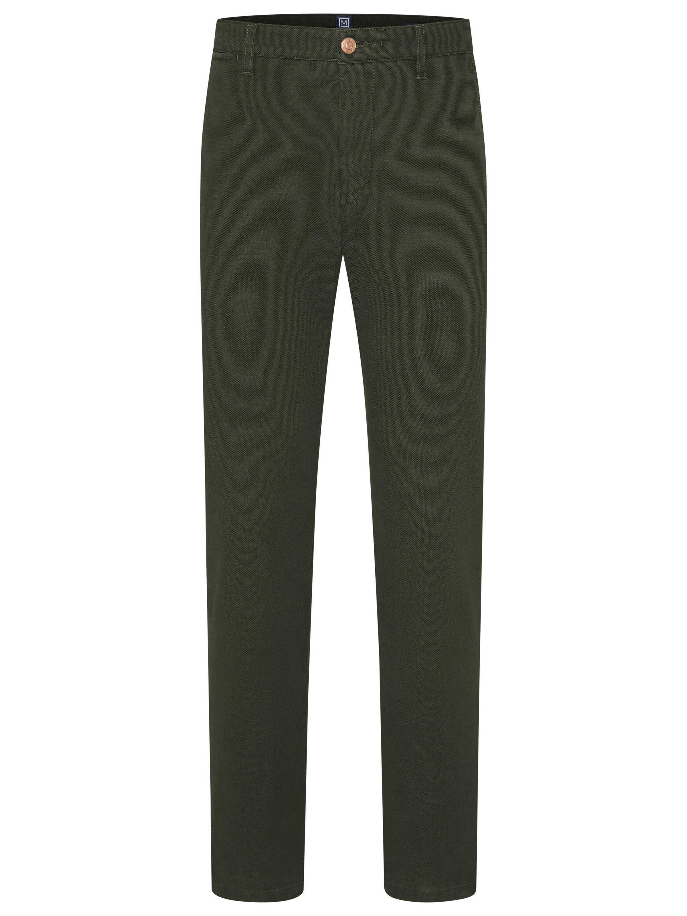 MEYER Slimfit Chino in Groen: voorkant