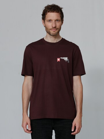 T-Shirt 'Make love not war' Watapparel en rouge : devant