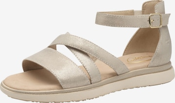 Sandales à lanières 'Comfort' Tamaris en beige : devant