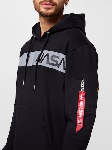 ALPHA INDUSTRIES Mikina 'NASA' - Čierna