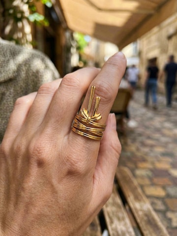 Nemomatheo Ring 'Ribbon Knot' in Gold