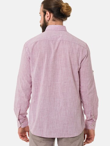 Coupe slim Chemise 'CH199' CIPO & BAXX en rouge