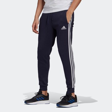 Effilé Pantalon de sport ADIDAS SPORTSWEAR en bleu : devant