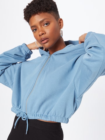 WEEKDAY Zip-Up Hoodie 'Miriam' in Blue: front