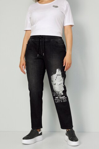 MIAMODA Regular Jeans in Black: front